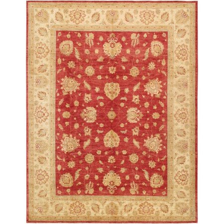 PASARGAD HOME Denver Hand-Knotted Rust Lamb&apos;s Wool Area Rug- 8 ft.10 in.  X 11 ft. 8 in. 033280